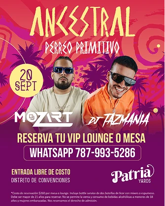 Banner ancestral perreo primitivo evento