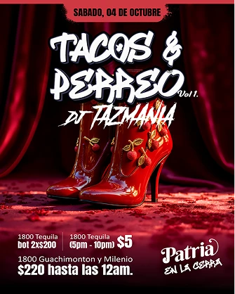 Banner Tacos y Perreo Evento