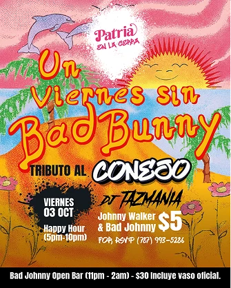 Banner un viernes sin Bad Bunny Evento