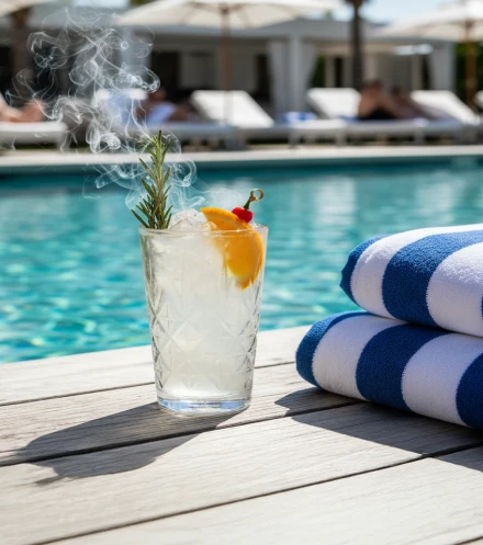 Cocktail en una Piscina